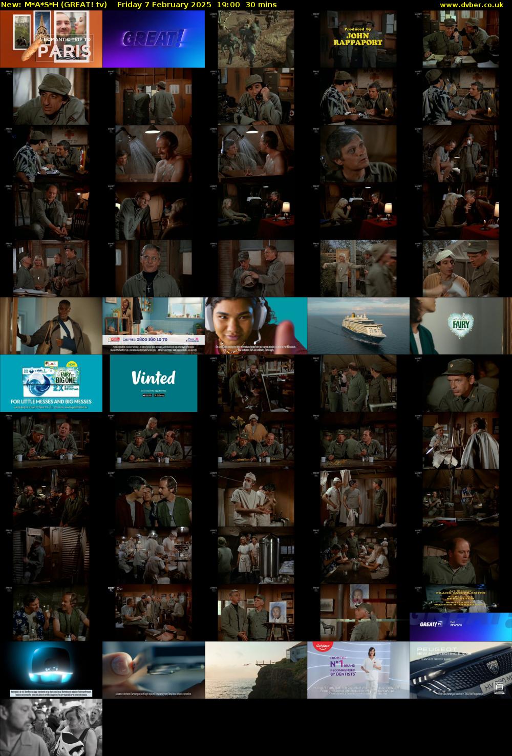 M*A*S*H (GREAT! tv) Friday 7 February 2025 19:00 - 19:30
