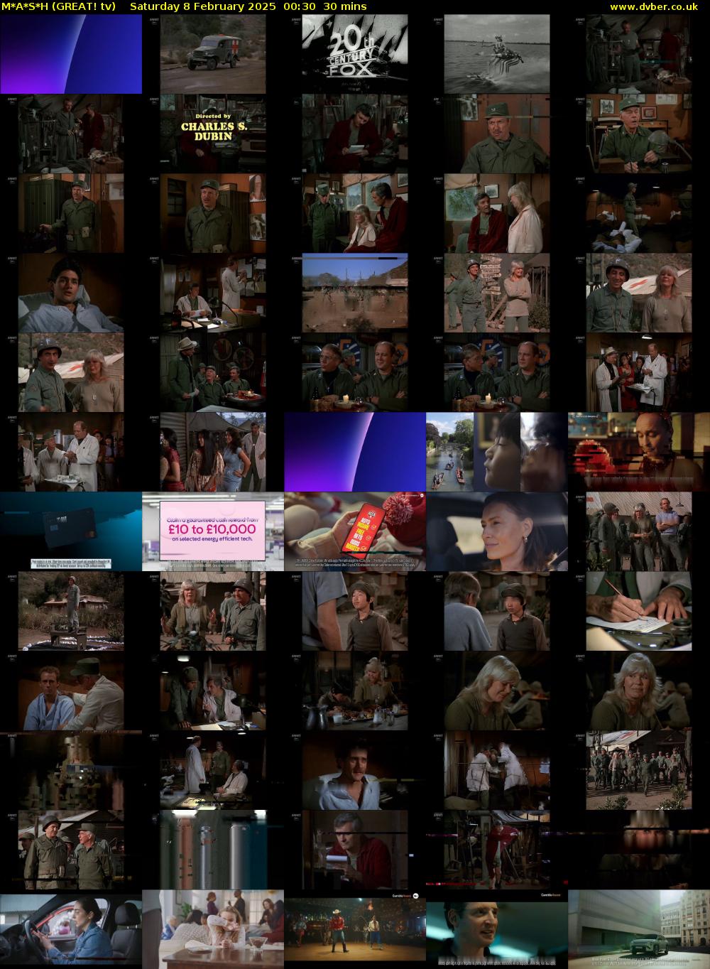 M*A*S*H (GREAT! tv) Saturday 8 February 2025 00:30 - 01:00