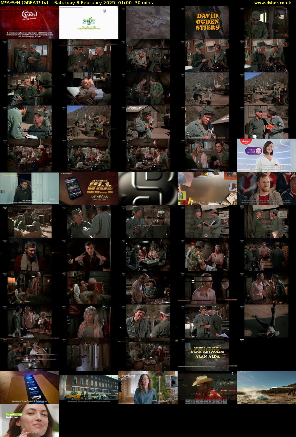 M*A*S*H (GREAT! tv) Saturday 8 February 2025 01:00 - 01:30