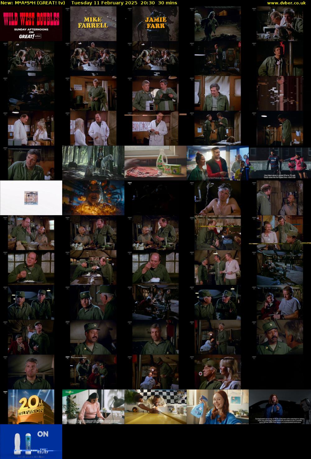 M*A*S*H (GREAT! tv) Tuesday 11 February 2025 20:30 - 21:00