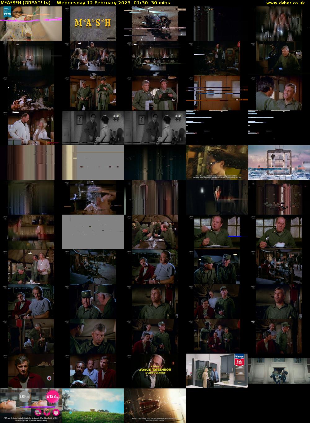 M*A*S*H (GREAT! tv) Wednesday 12 February 2025 01:30 - 02:00