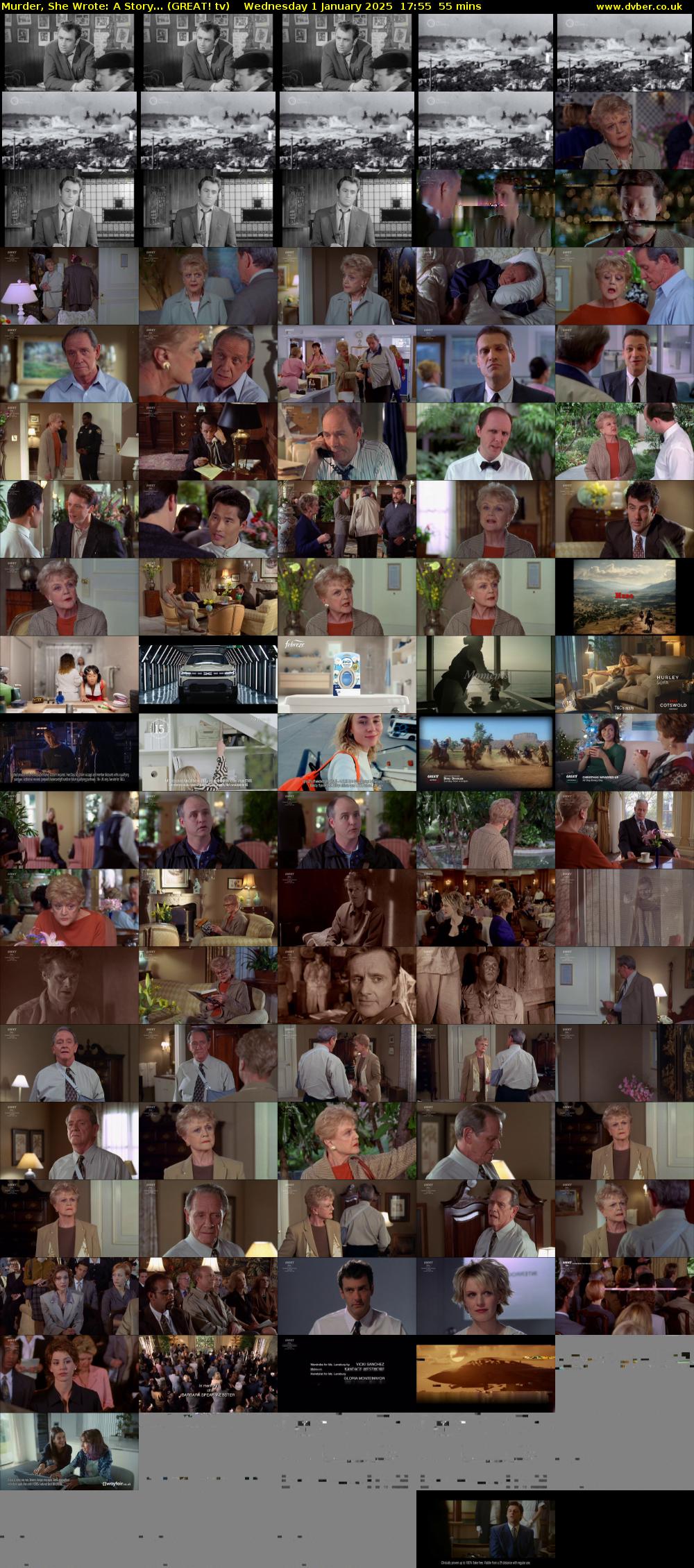 Murder, She Wrote: A Story... (GREAT! tv) Wednesday 1 January 2025 17:55 - 18:50