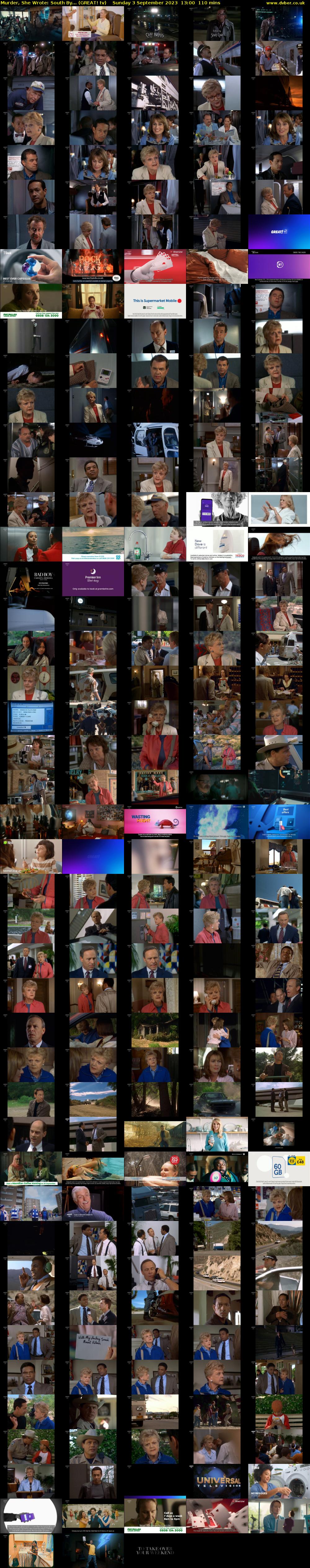Murder, She Wrote: South By... (GREAT! tv) Sunday 3 September 2023 13:00 - 14:50