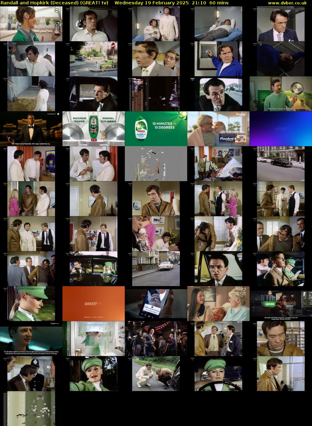 Randall and Hopkirk (Deceased) (GREAT! tv) Wednesday 19 February 2025 21:10 - 22:10