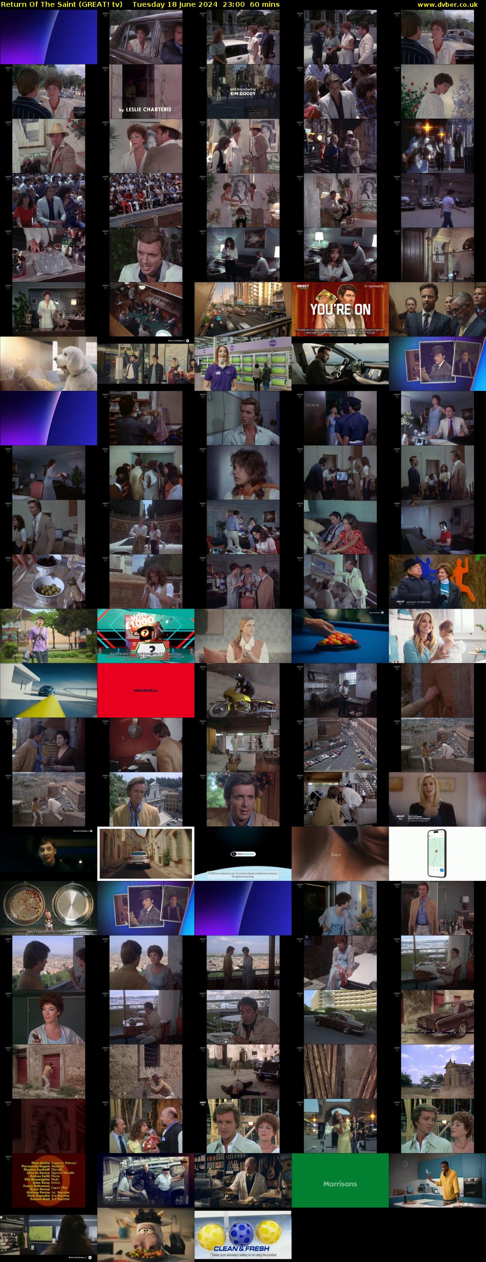 Return Of The Saint (GREAT! tv) Tuesday 18 June 2024 23:00 - 00:00