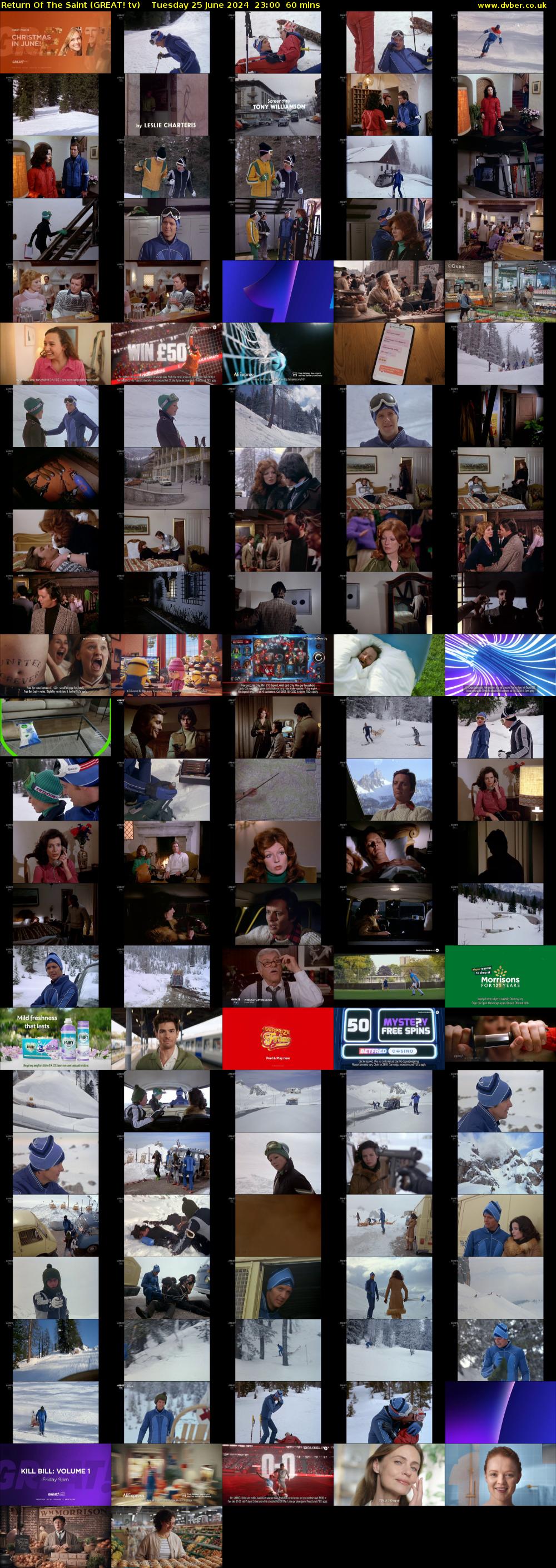 Return Of The Saint (GREAT! tv) Tuesday 25 June 2024 23:00 - 00:00