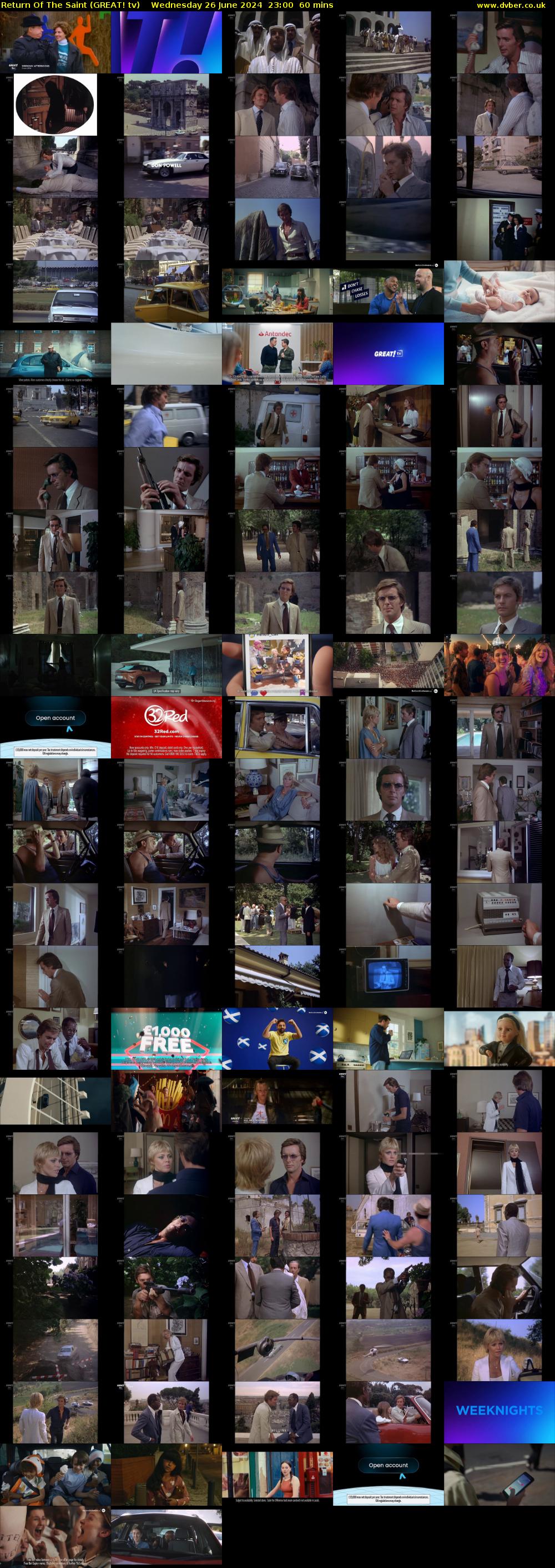 Return Of The Saint (GREAT! tv) Wednesday 26 June 2024 23:00 - 00:00