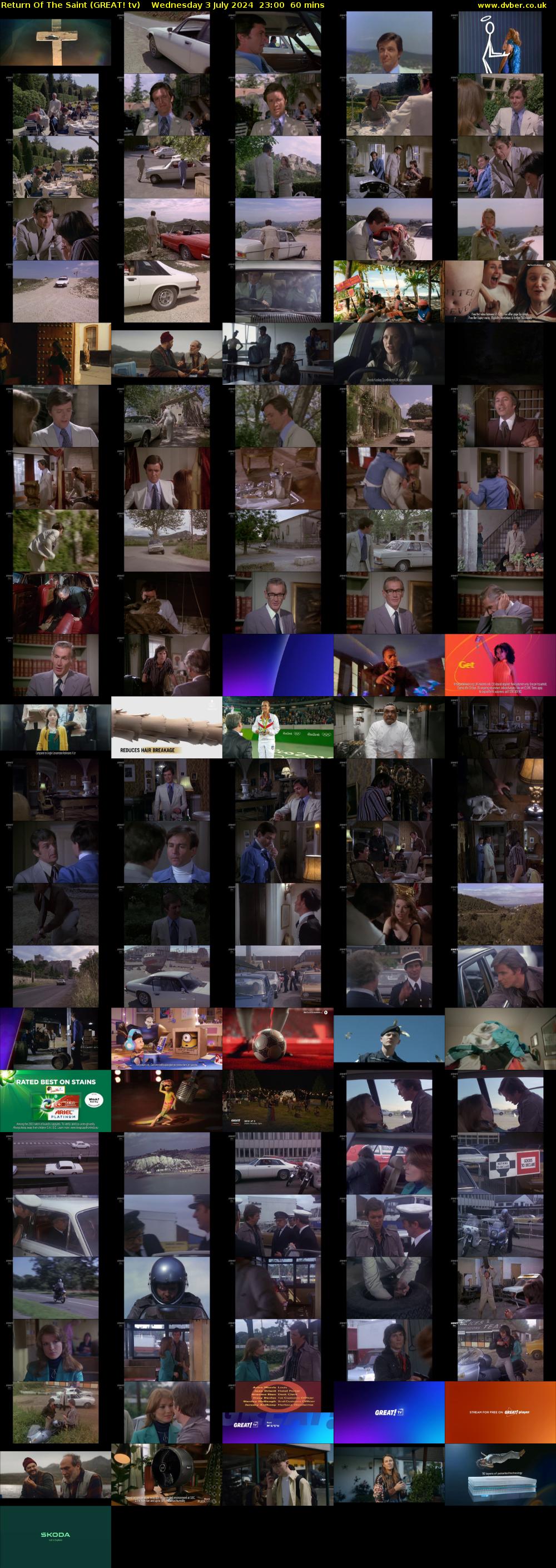 Return Of The Saint (GREAT! tv) Wednesday 3 July 2024 23:00 - 00:00