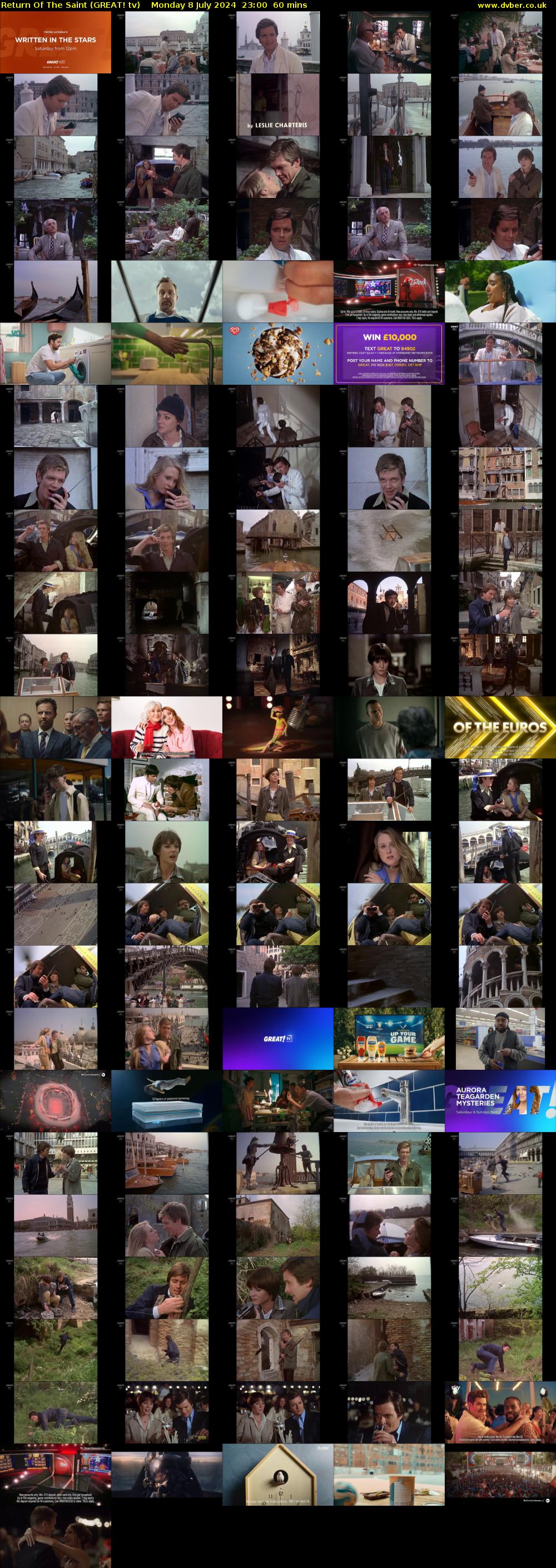 Return Of The Saint (GREAT! tv) Monday 8 July 2024 23:00 - 00:00