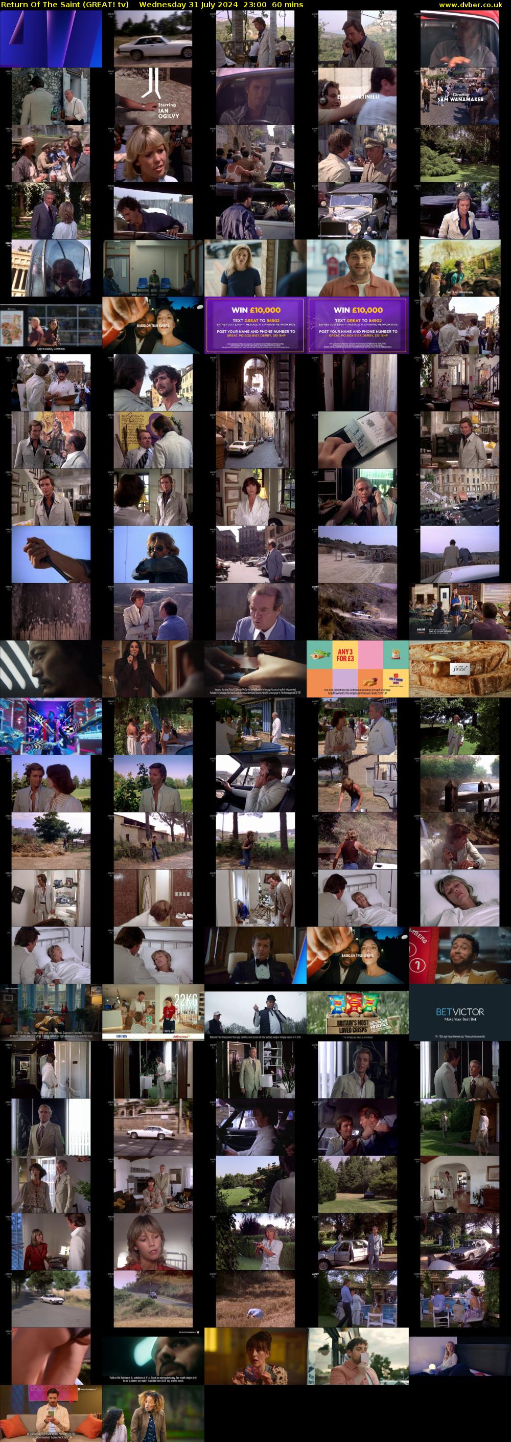 Return Of The Saint (GREAT! tv) Wednesday 31 July 2024 23:00 - 00:00