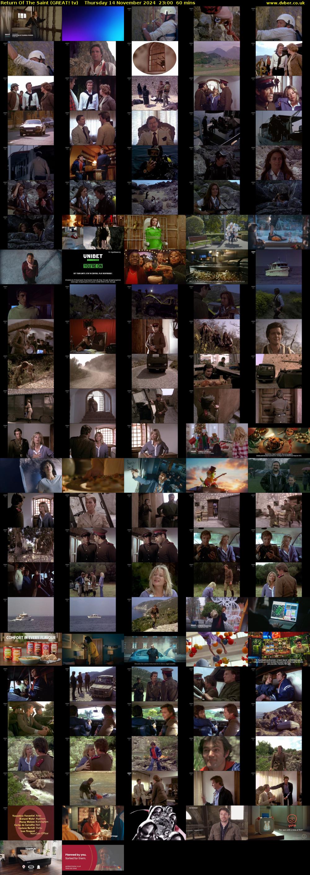 Return Of The Saint (GREAT! tv) Thursday 14 November 2024 23:00 - 00:00