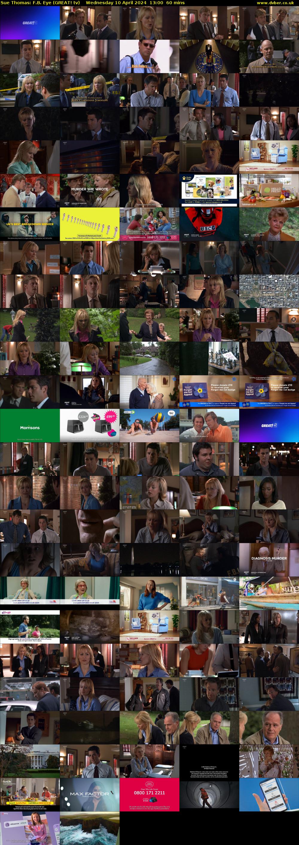 Sue Thomas: F.B. Eye (GREAT! tv) Wednesday 10 April 2024 13:00 - 14:00