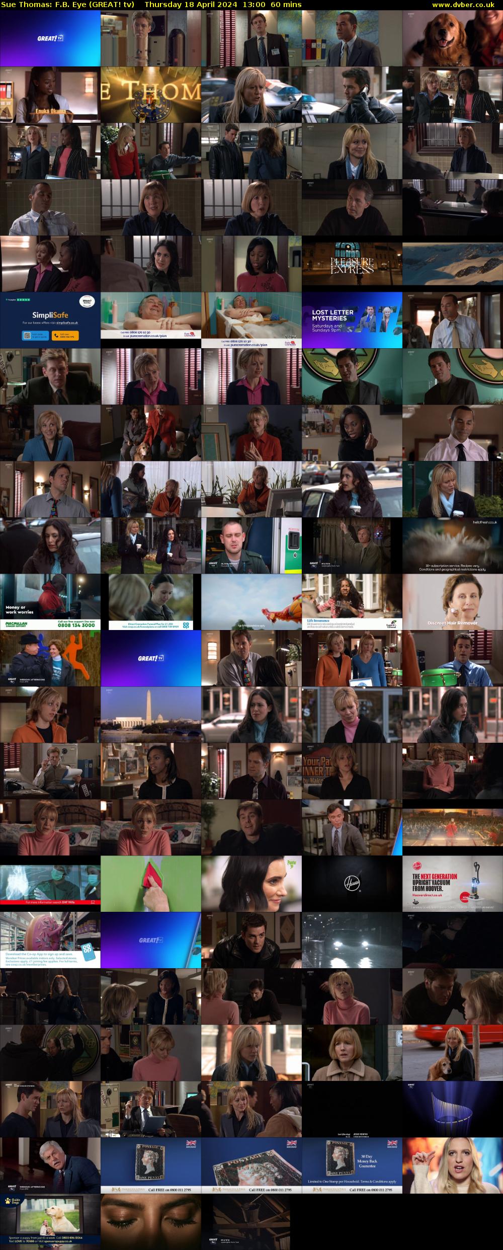 Sue Thomas: F.B. Eye (GREAT! tv) Thursday 18 April 2024 13:00 - 14:00