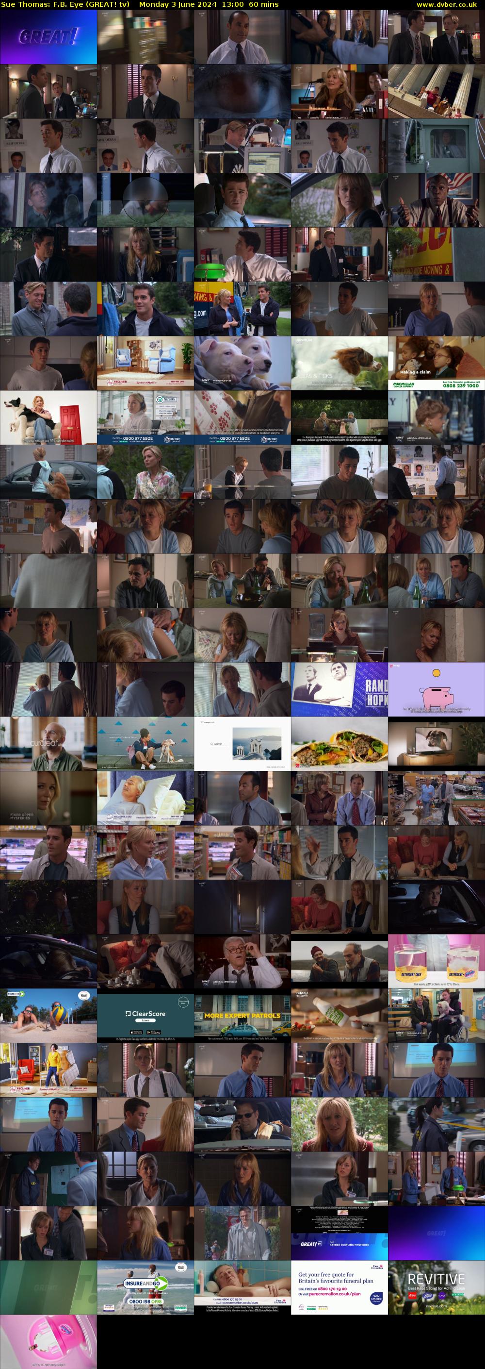 Sue Thomas: F.B. Eye (GREAT! tv) Monday 3 June 2024 13:00 - 14:00