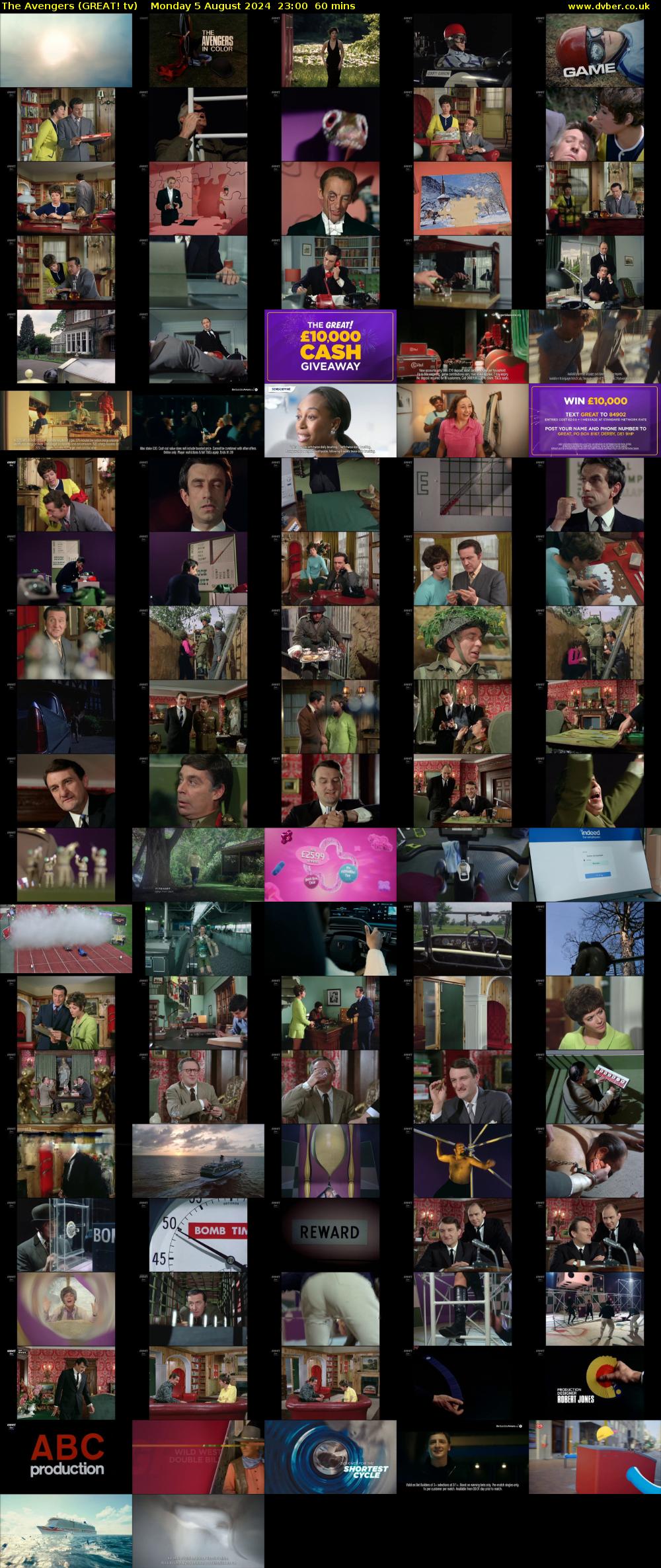 The Avengers (GREAT! tv) Monday 5 August 2024 23:00 - 00:00
