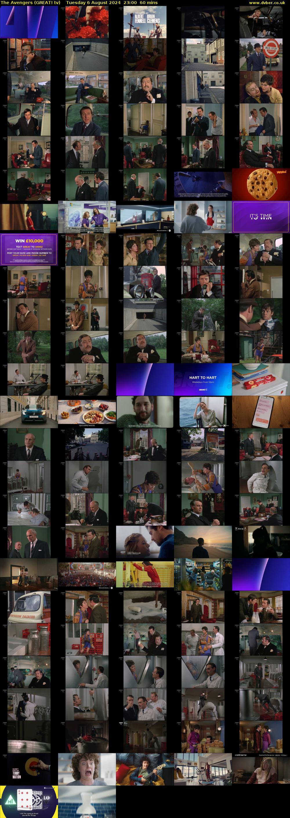The Avengers (GREAT! tv) Tuesday 6 August 2024 23:00 - 00:00
