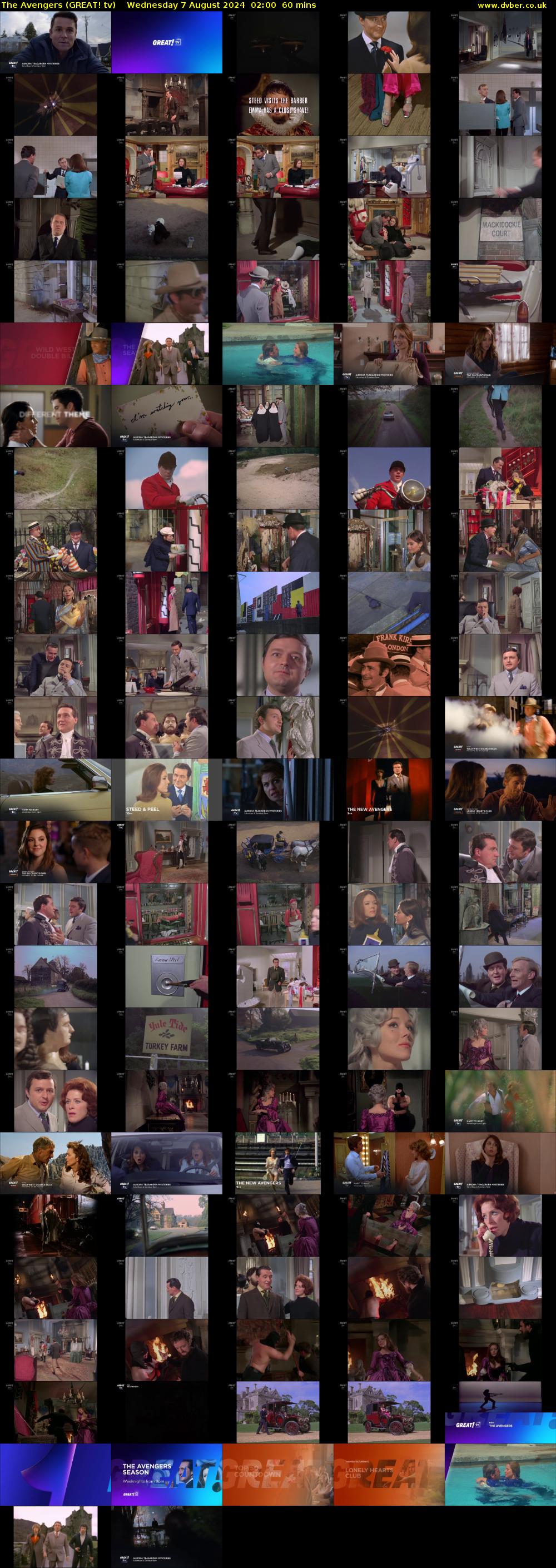 The Avengers (GREAT! tv) Wednesday 7 August 2024 02:00 - 03:00