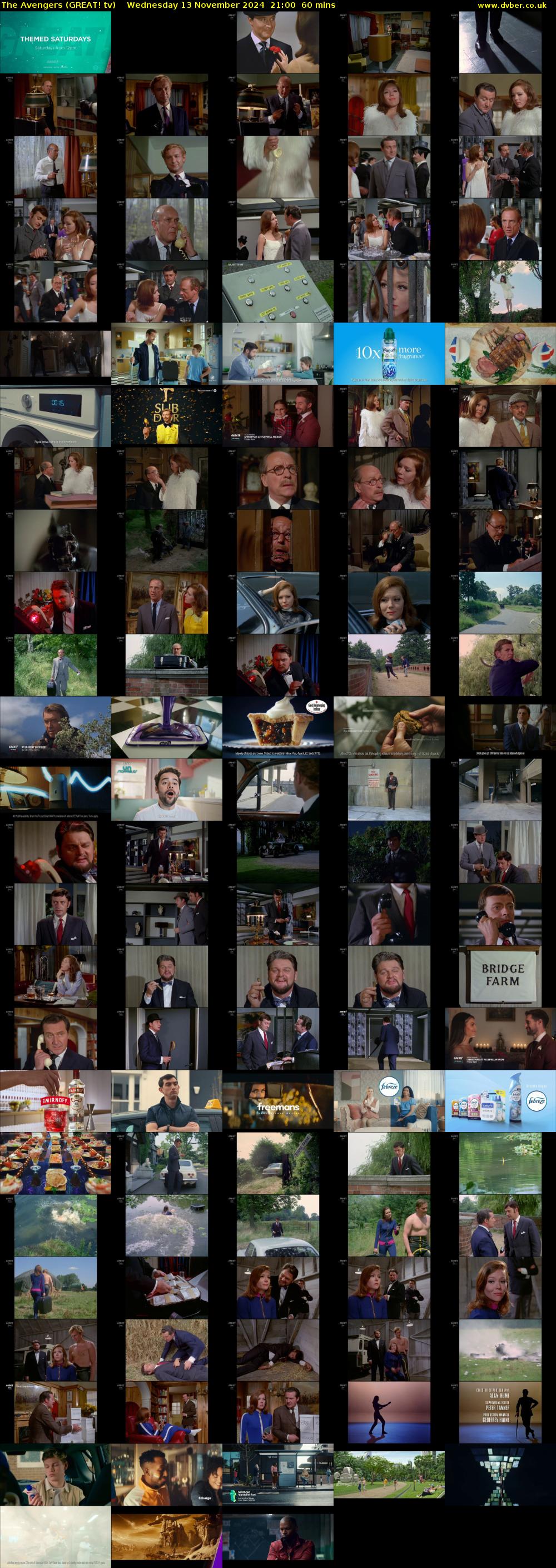 The Avengers (GREAT! tv) Wednesday 13 November 2024 21:00 - 22:00