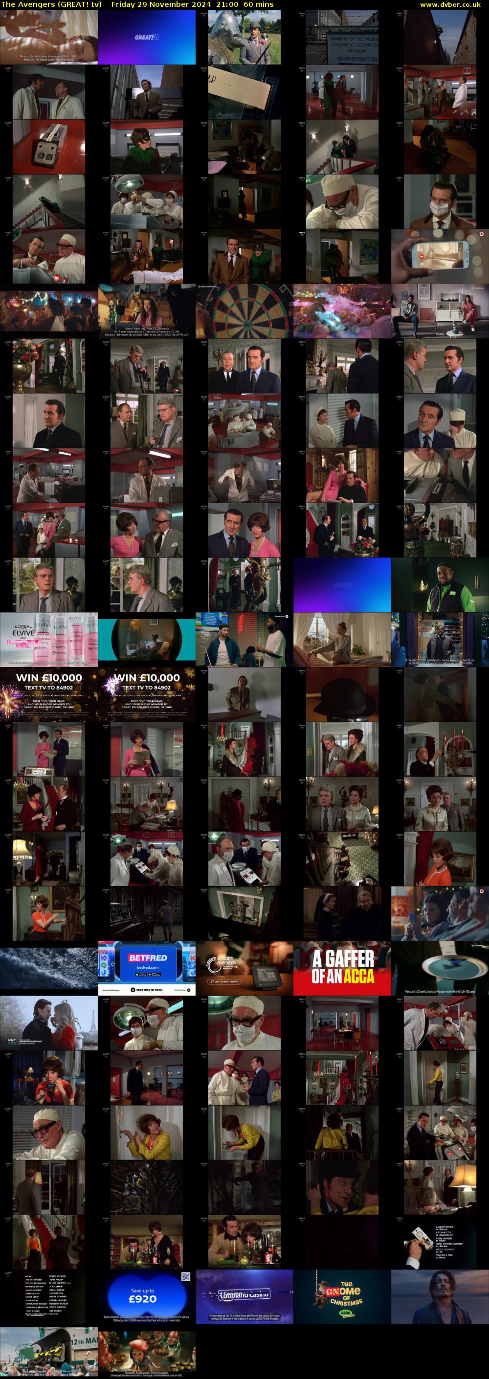 The Avengers (GREAT! tv) Friday 29 November 2024 21:00 - 22:00