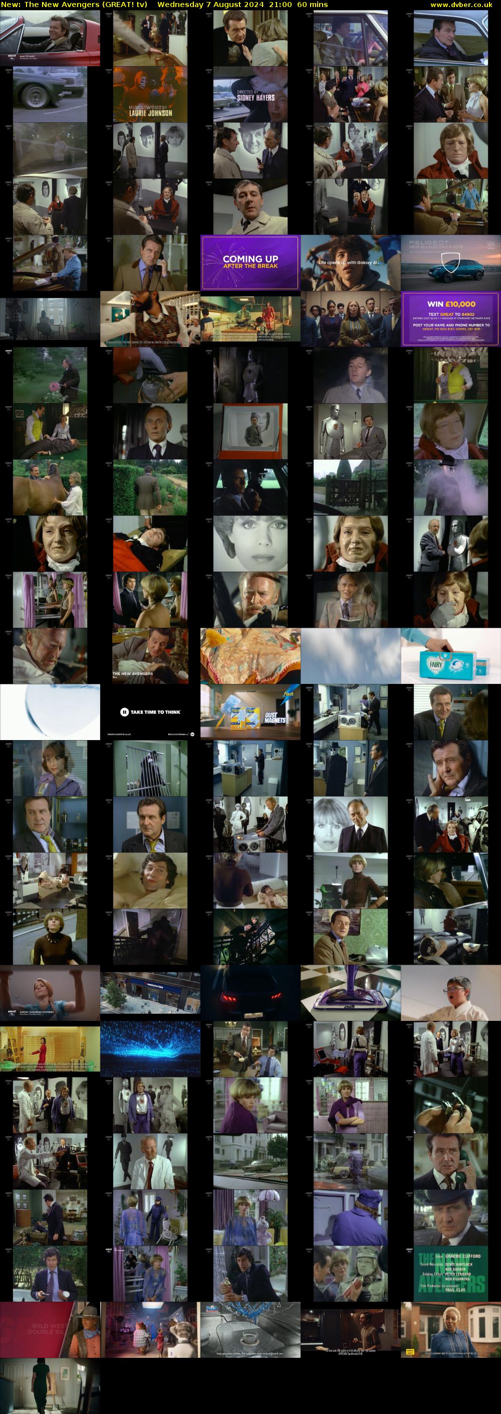 The New Avengers (GREAT! tv) Wednesday 7 August 2024 21:00 - 22:00