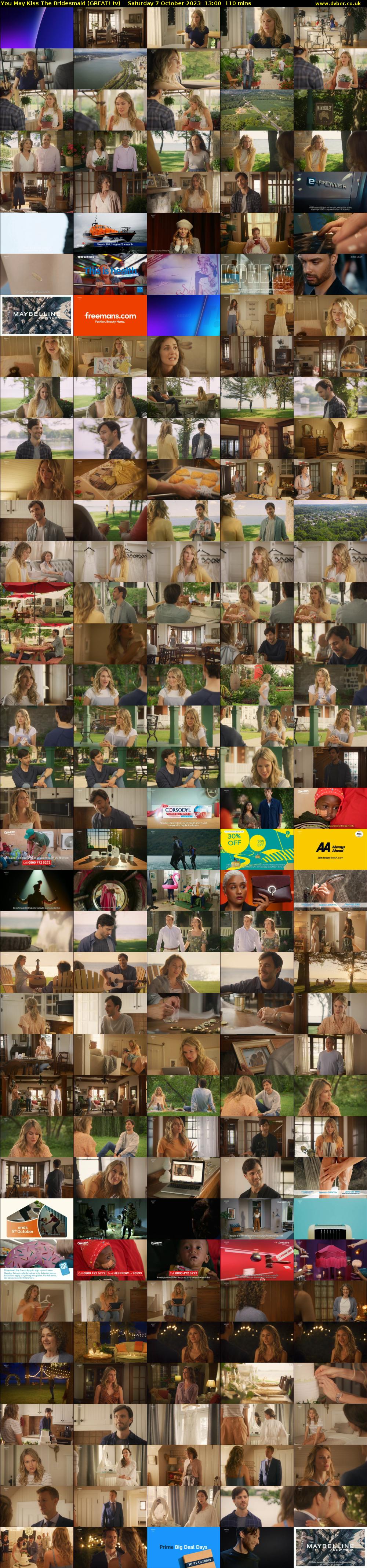 You May Kiss The Bridesmaid (GREAT! tv) Saturday 7 October 2023 13:00 - 14:50
