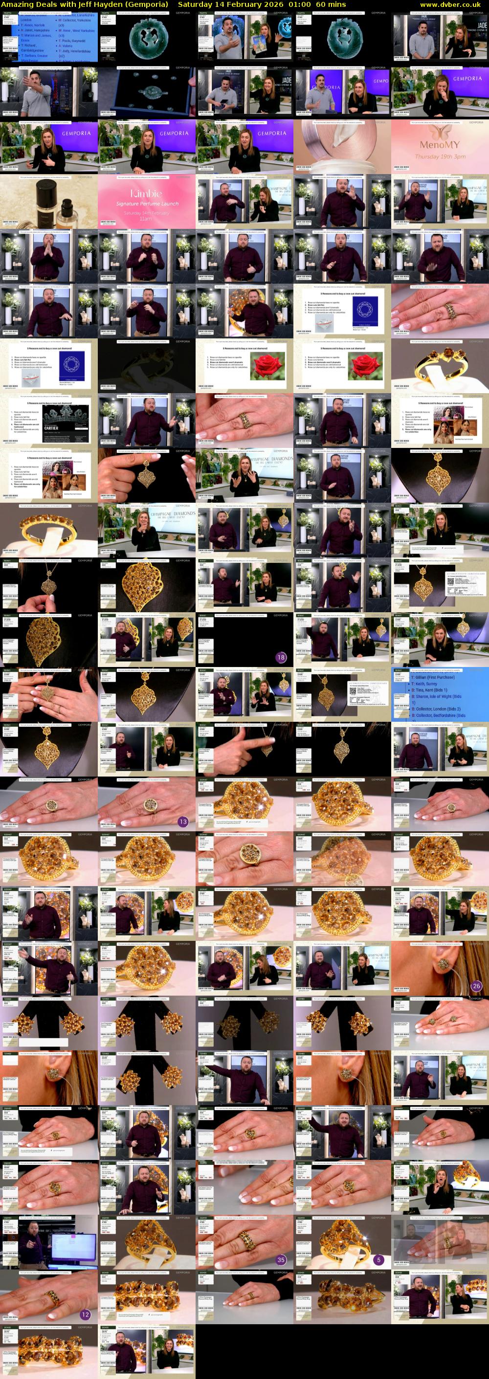 Amazing Deals With Jeff Hayden (Gemporia) Saturday 14 February 2026 01:00 - 02:00