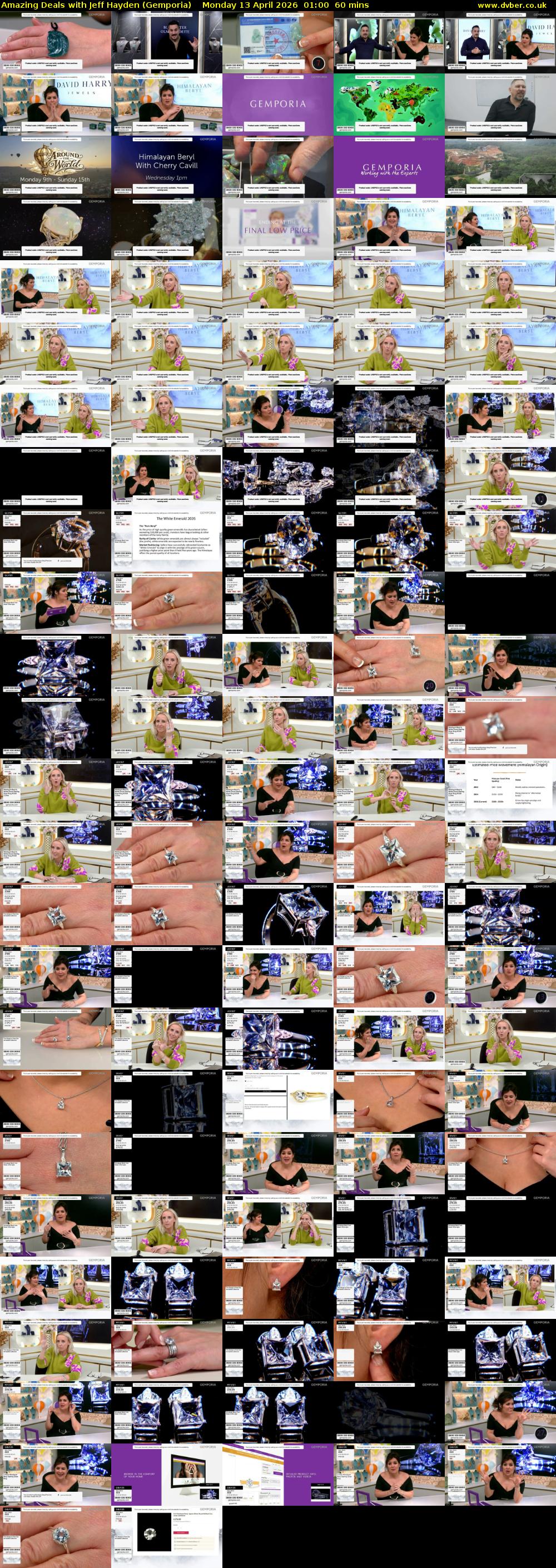 Amazing Deals With Jeff Hayden (Gemporia) Monday 13 April 2026 01:00 - 02:00