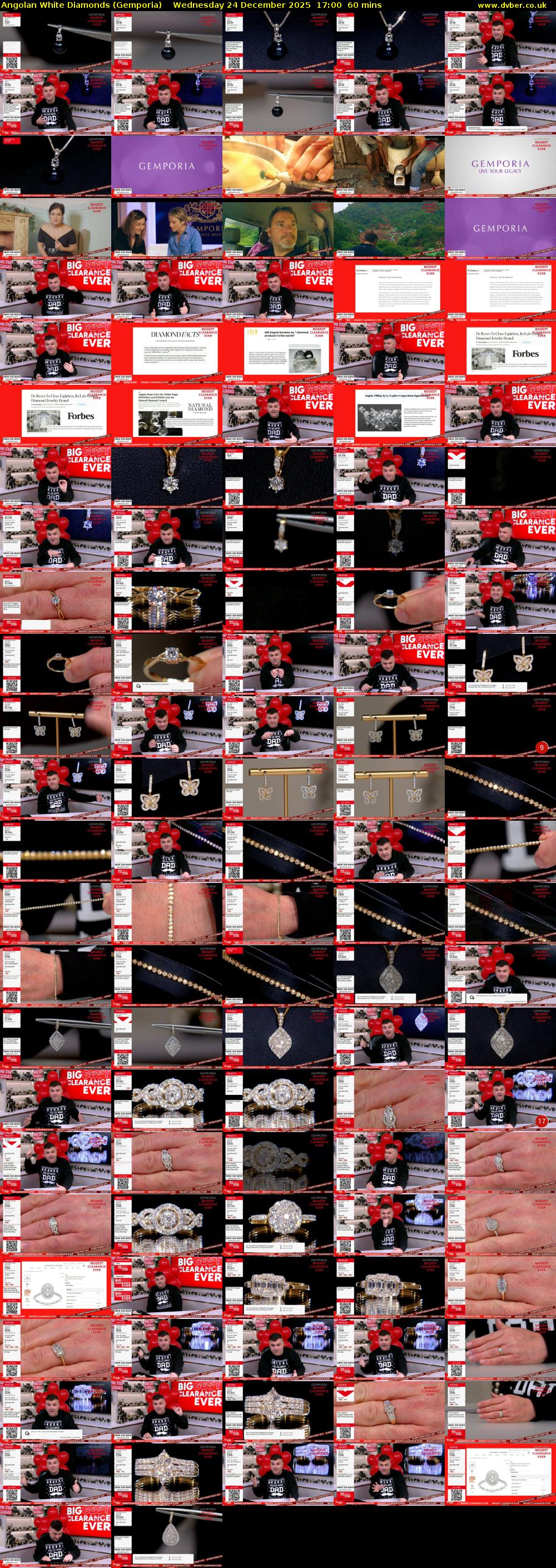 Angolan White Diamonds (Gemporia) Wednesday 24 December 2025 17:00 - 18:00