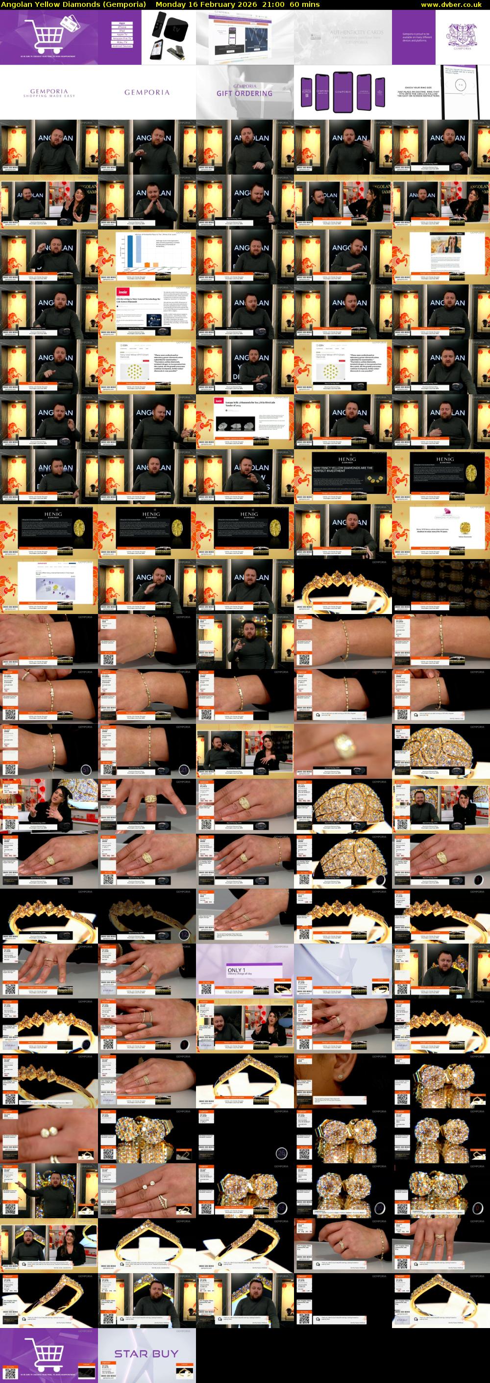 Angolan Yellow Diamonds (Gemporia) Monday 16 February 2026 21:00 - 22:00