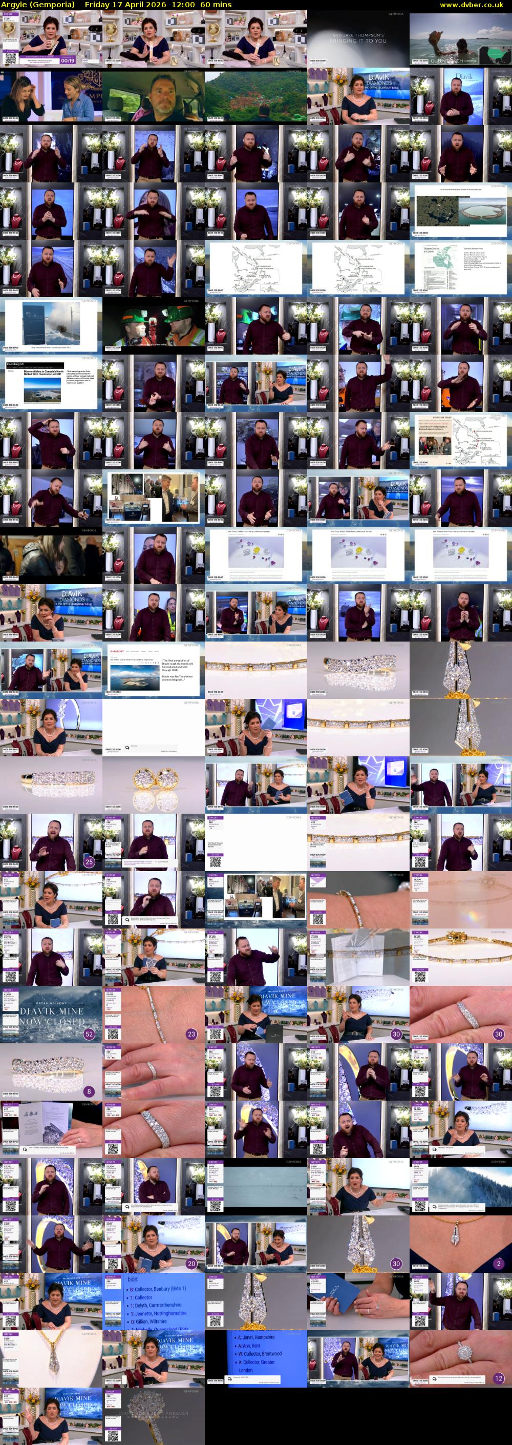 Argyle (Gemporia) Friday 17 April 2026 12:00 - 13:00