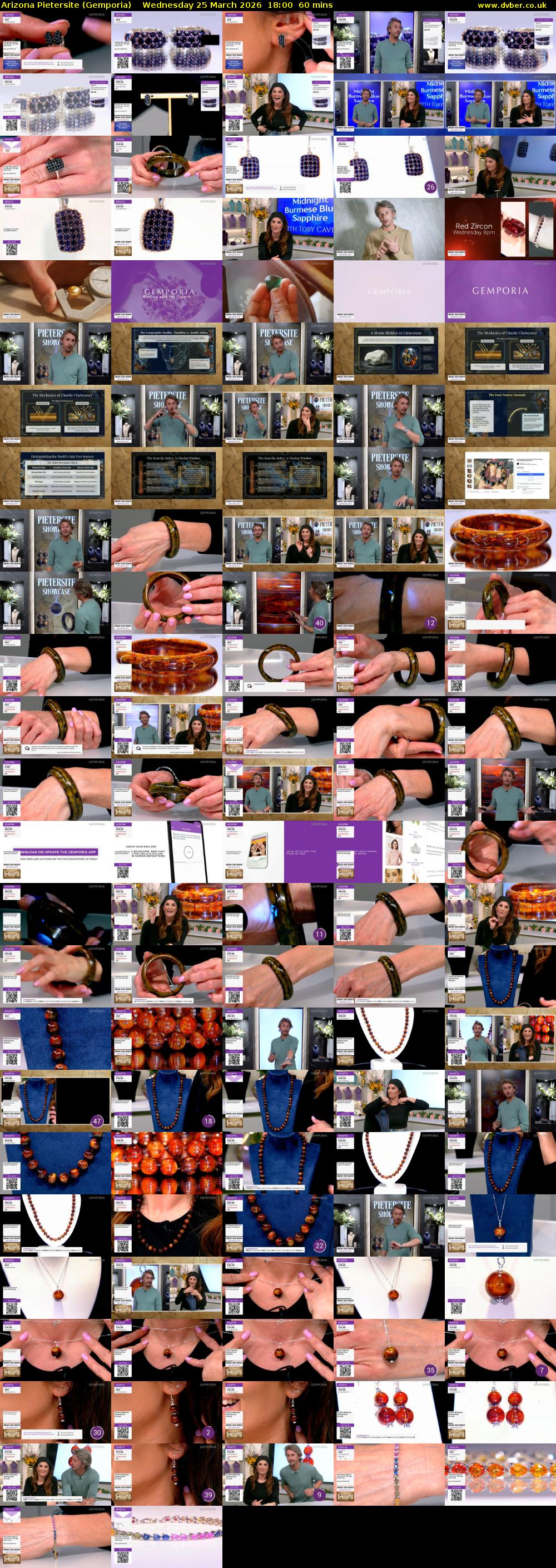 Arizona Pietersite (Gemporia) Wednesday 25 March 2026 18:00 - 19:00