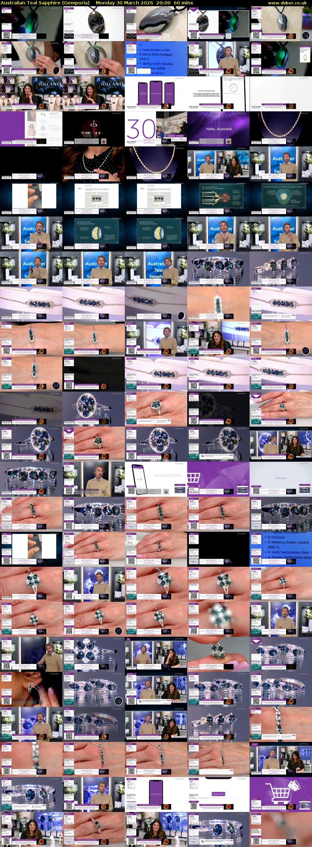 Australian Teal Sapphire (Gemporia) Monday 30 March 2026 20:00 - 21:00