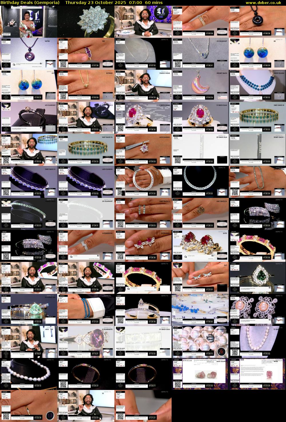 Birthday Deals (Gemporia) Thursday 23 October 2025 07:00 - 08:00