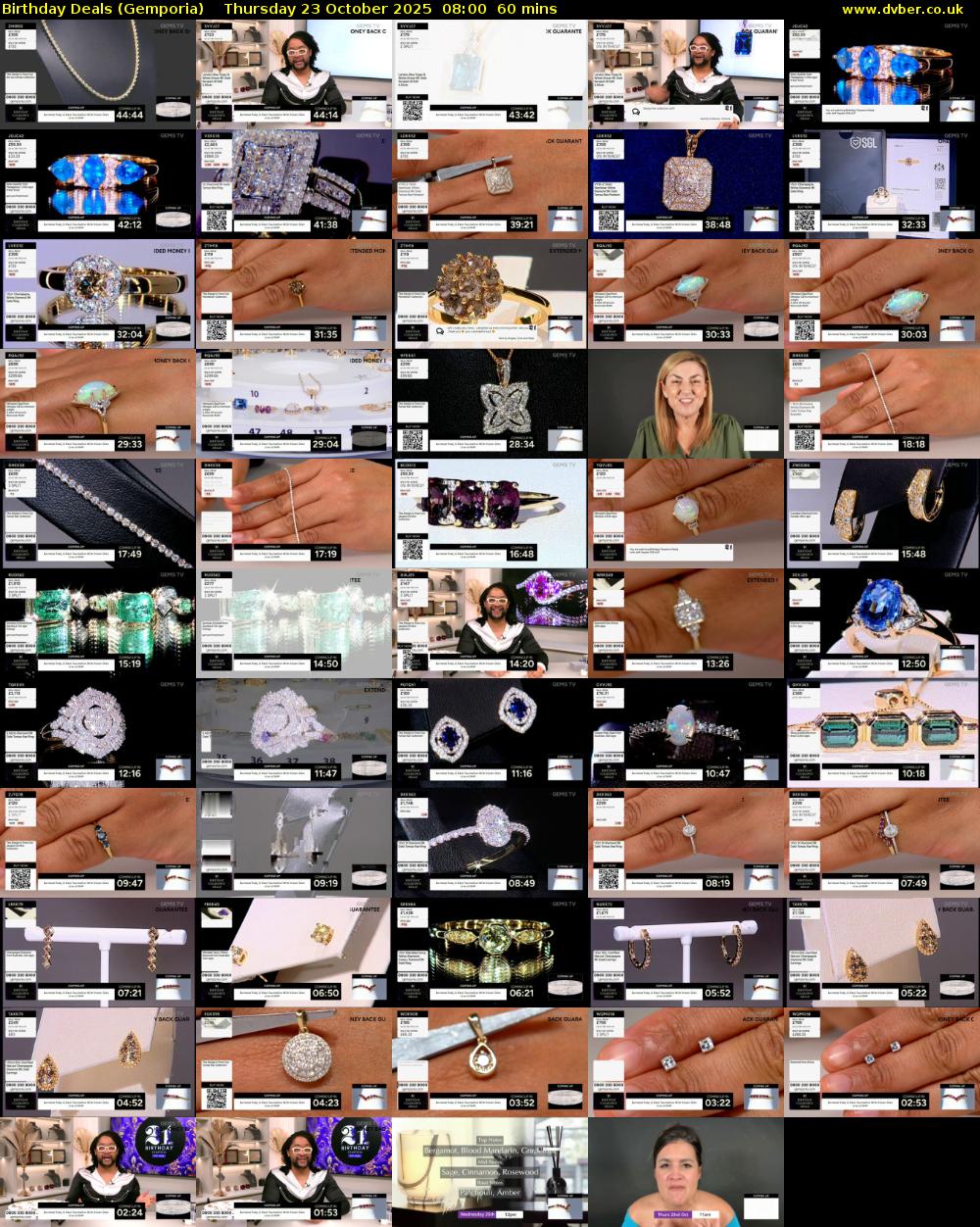 Birthday Deals (Gemporia) Thursday 23 October 2025 08:00 - 09:00