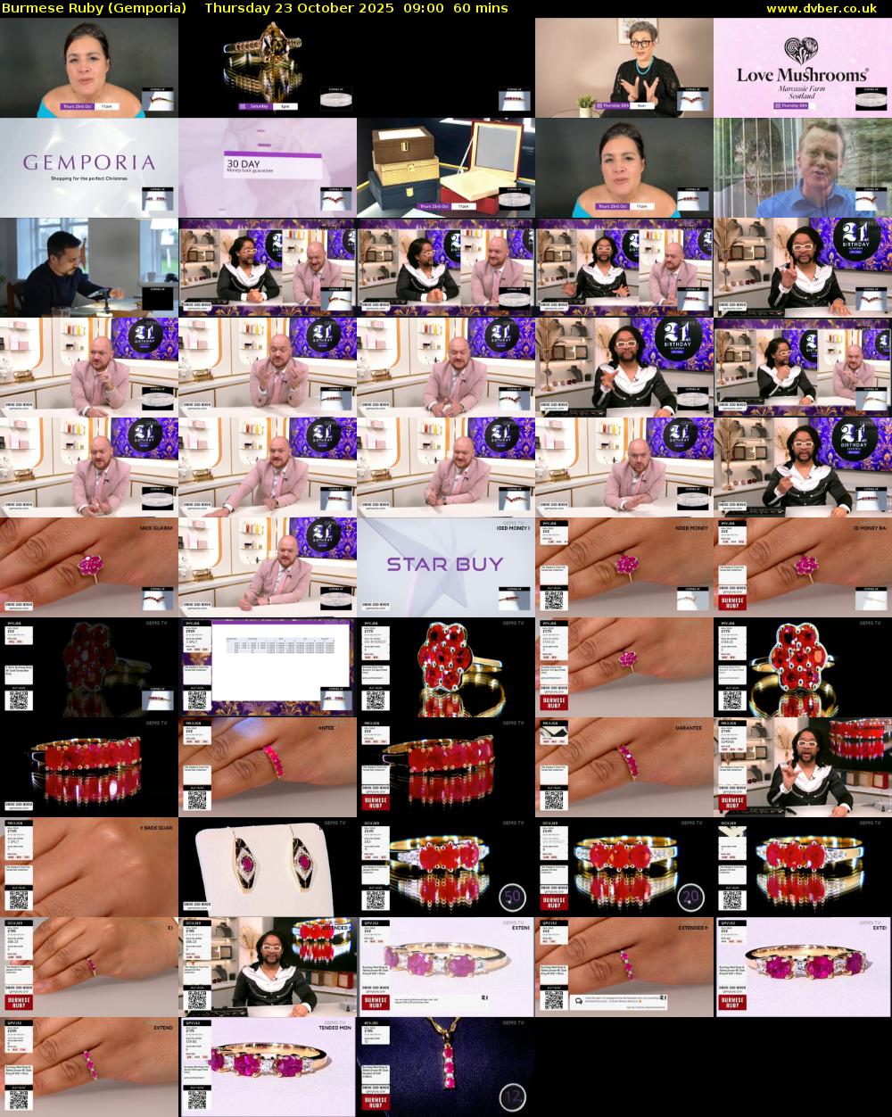 Burmese Ruby (Gemporia) Thursday 23 October 2025 09:00 - 10:00