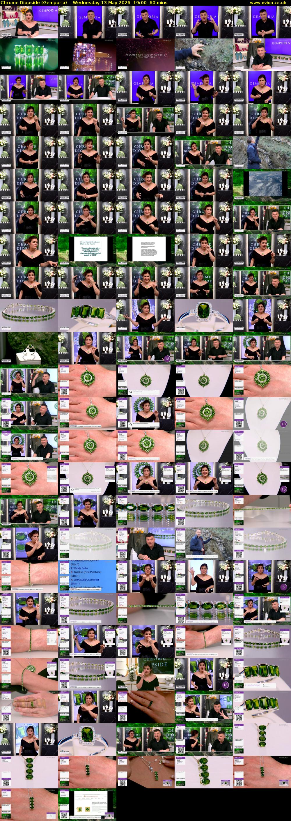 Chrome Diopside (Gemporia) Wednesday 13 May 2026 19:00 - 20:00