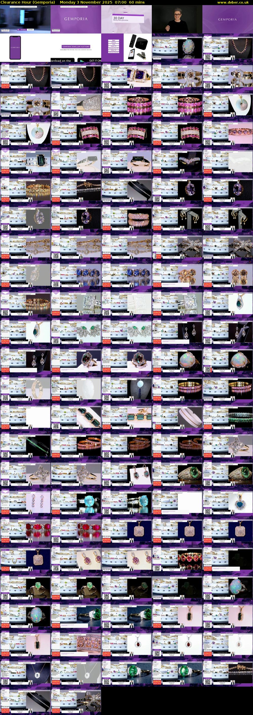 Clearance Hour (Gemporia) Monday 3 November 2025 07:00 - 08:00