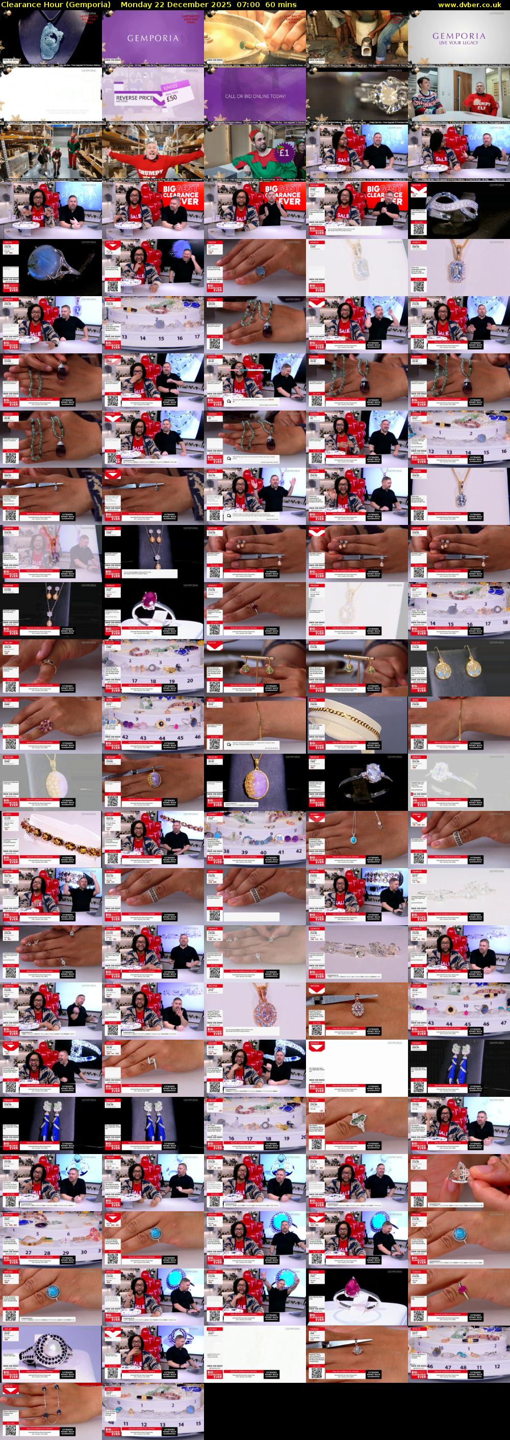 Clearance Hour (Gemporia) Monday 22 December 2025 07:00 - 08:00
