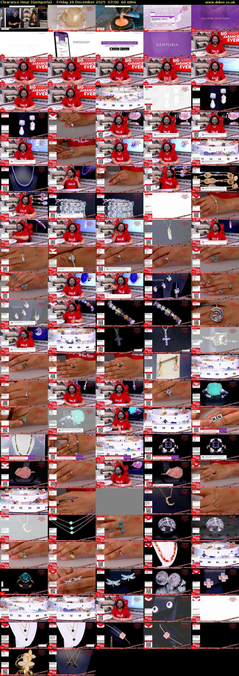 Clearance Hour (Gemporia) Friday 26 December 2025 07:00 - 08:00