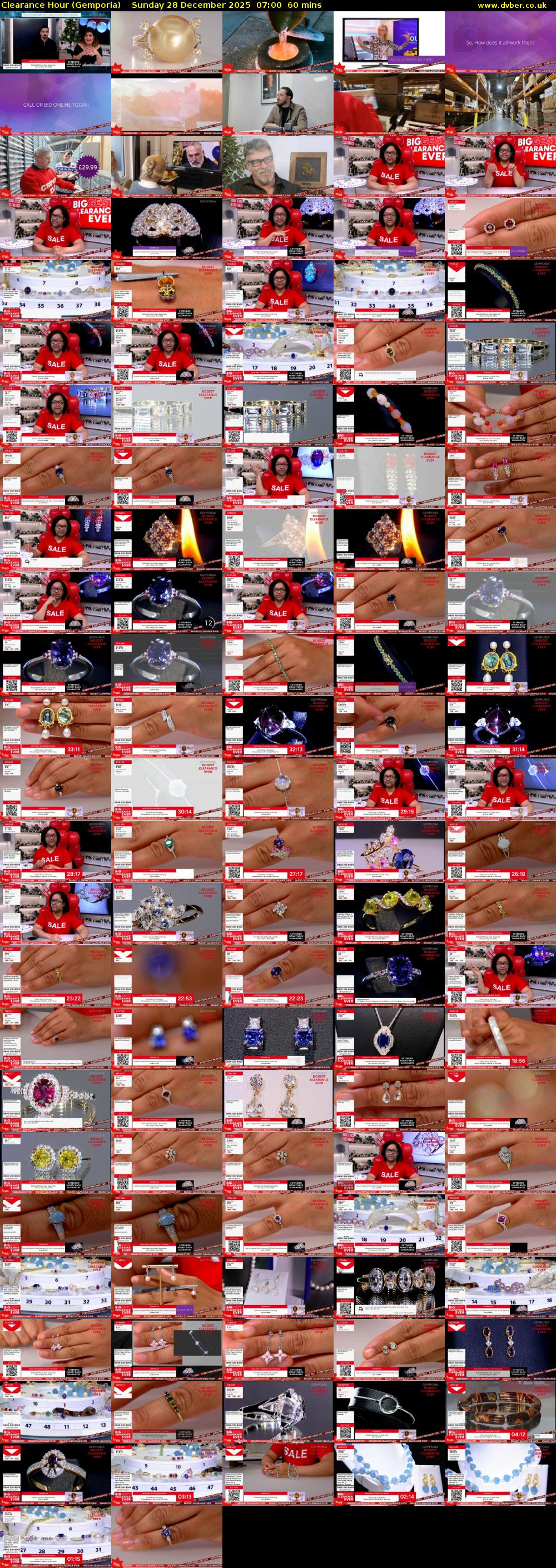 Clearance Hour (Gemporia) Sunday 28 December 2025 07:00 - 08:00