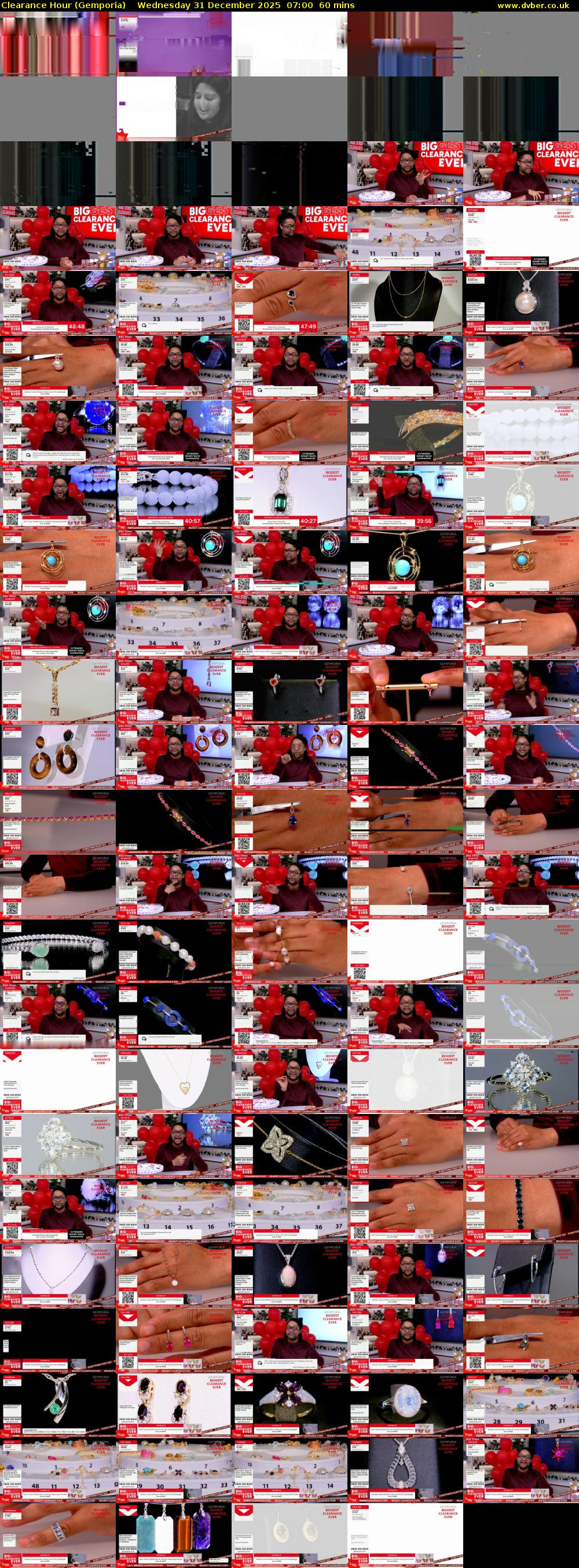 Clearance Hour (Gemporia) Wednesday 31 December 2025 07:00 - 08:00
