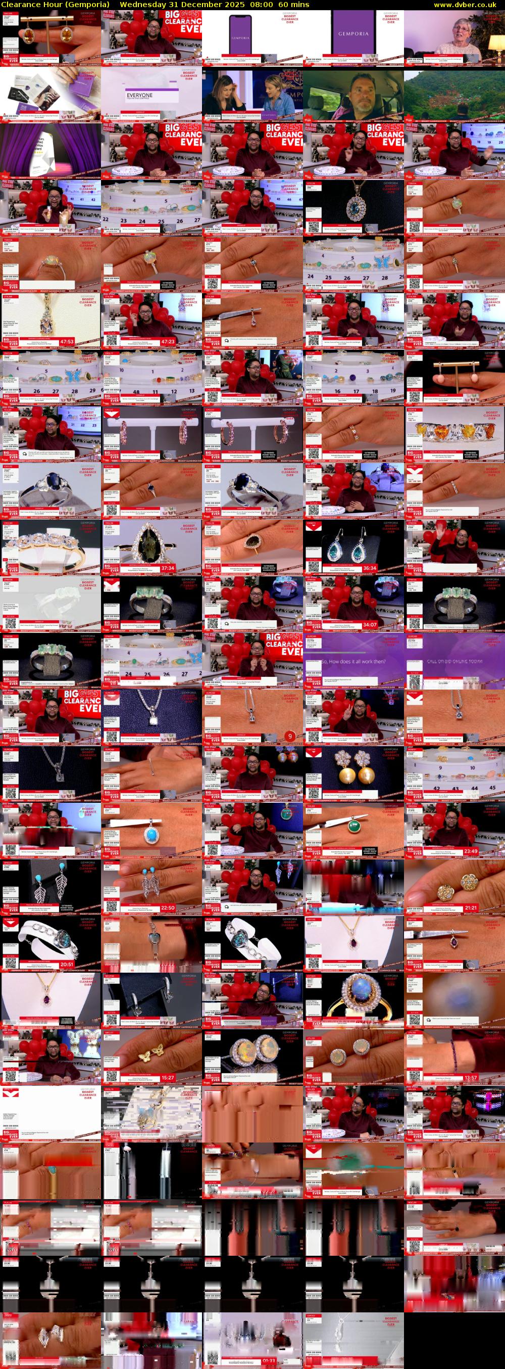 Clearance Hour (Gemporia) Wednesday 31 December 2025 08:00 - 09:00