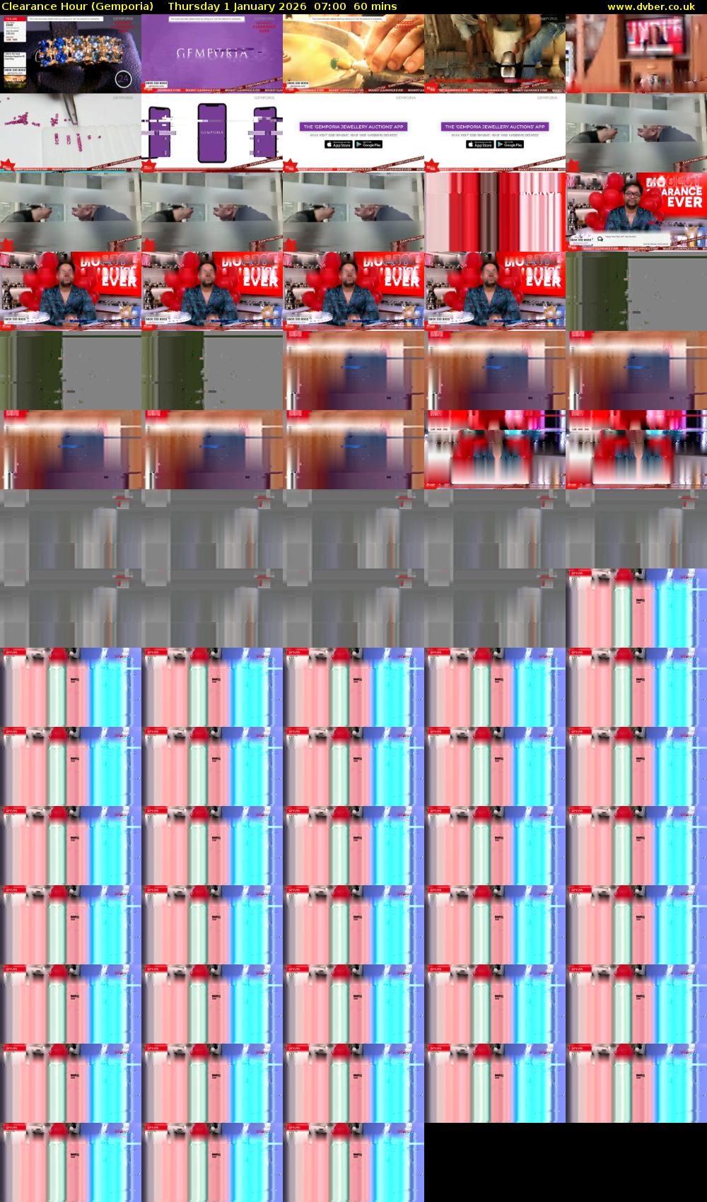 Clearance Hour (Gemporia) Thursday 1 January 2026 07:00 - 08:00