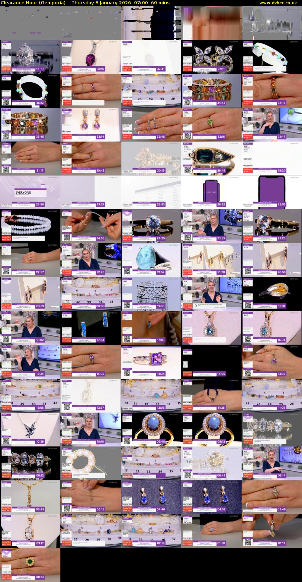 Clearance Hour (Gemporia) Thursday 8 January 2026 07:00 - 08:00