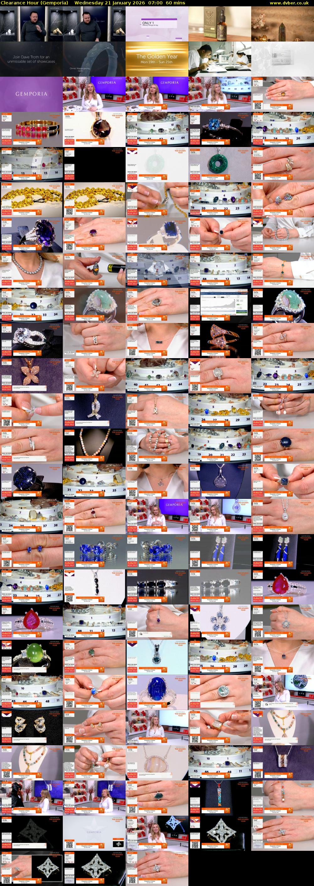 Clearance Hour (Gemporia) Wednesday 21 January 2026 07:00 - 08:00