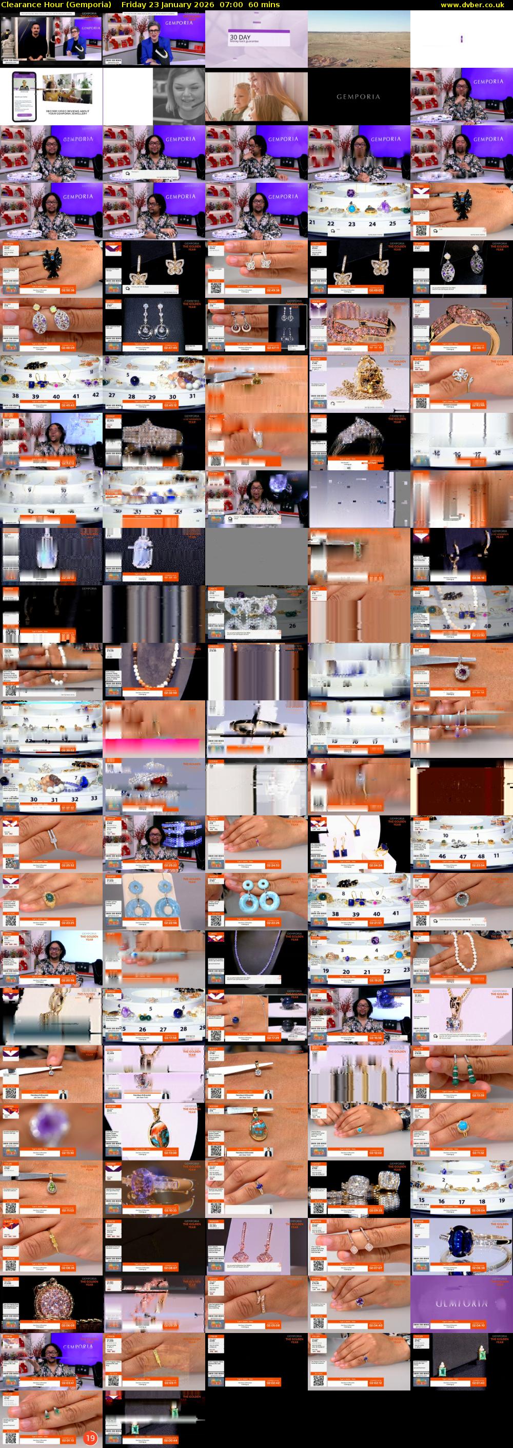 Clearance Hour (Gemporia) Friday 23 January 2026 07:00 - 08:00