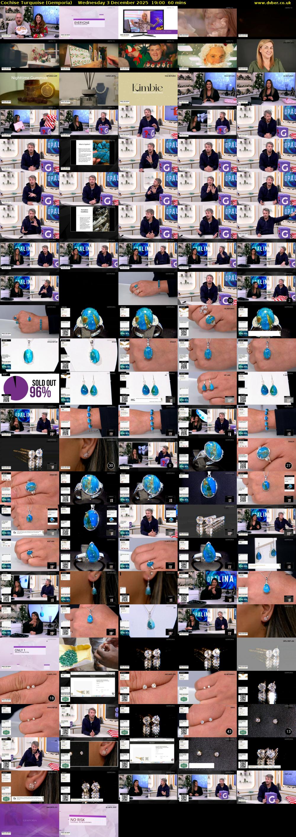 Cochise Turquoise (Gemporia) Wednesday 3 December 2025 19:00 - 20:00