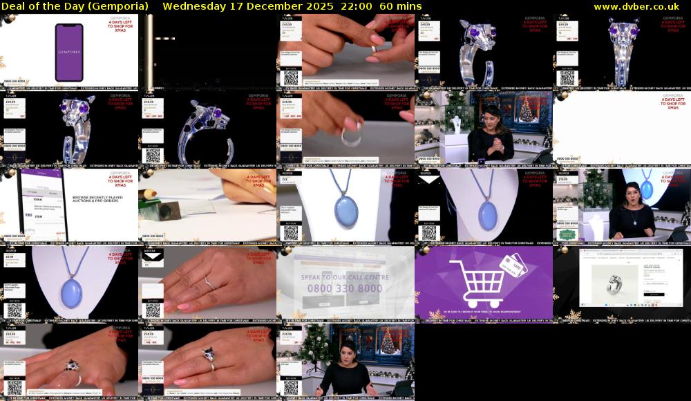 Deal of the Day (Gemporia) Wednesday 17 December 2025 22:00 - 23:00