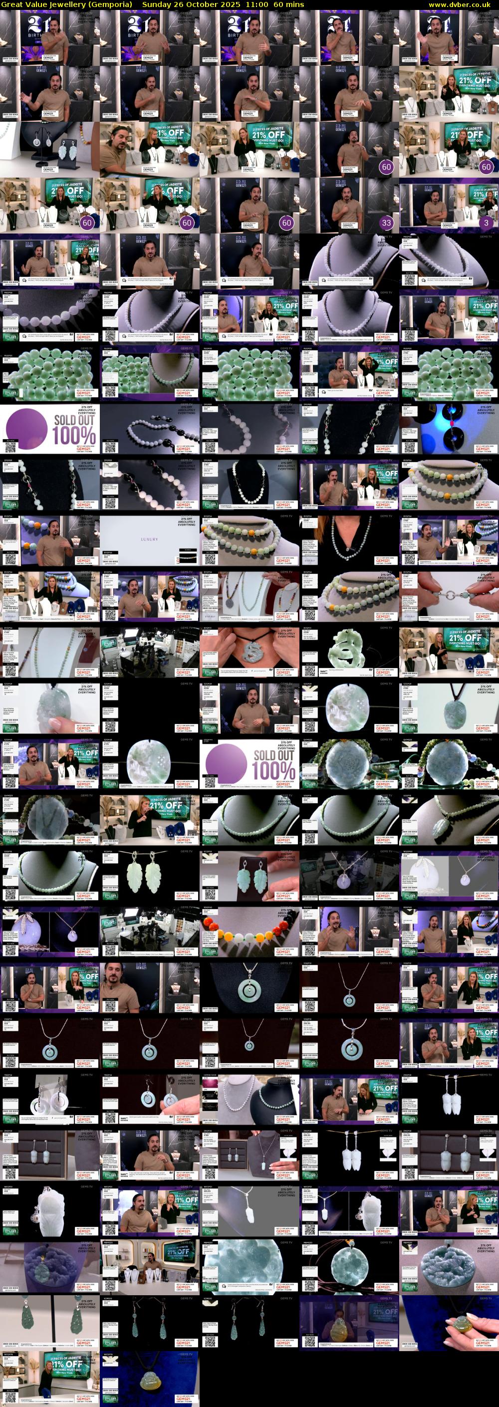 Great Value Jewellery (Gemporia) Sunday 26 October 2025 11:00 - 12:00