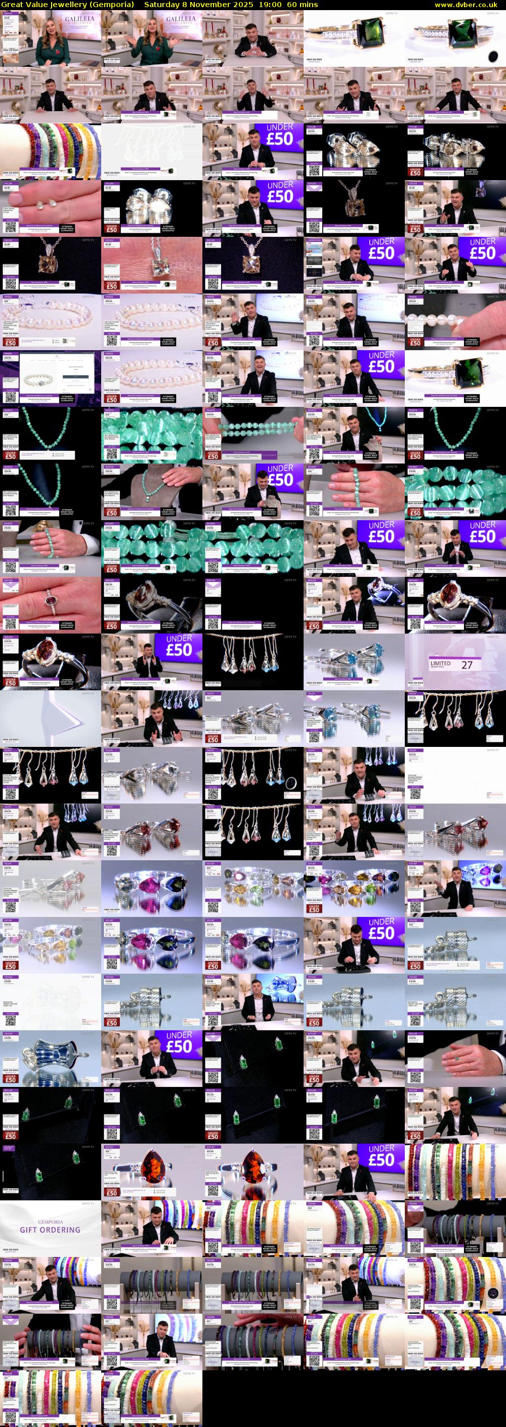 Great Value Jewellery (Gemporia) Saturday 8 November 2025 19:00 - 20:00